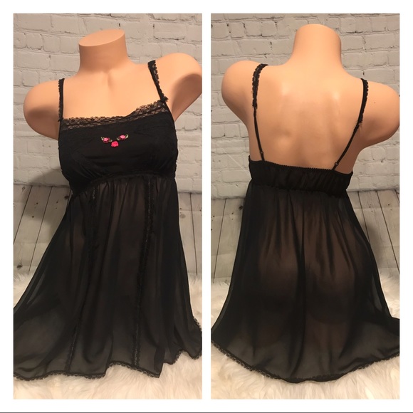 Betsey Johnson Other - Betsey Johnson Black Babydoll Style Chemise Size S